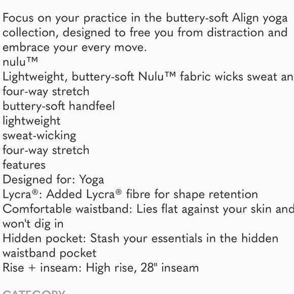 LULULEMON/Align Leggings/Urban Block Ice Grey Black / 2 - Picture 11 of 11